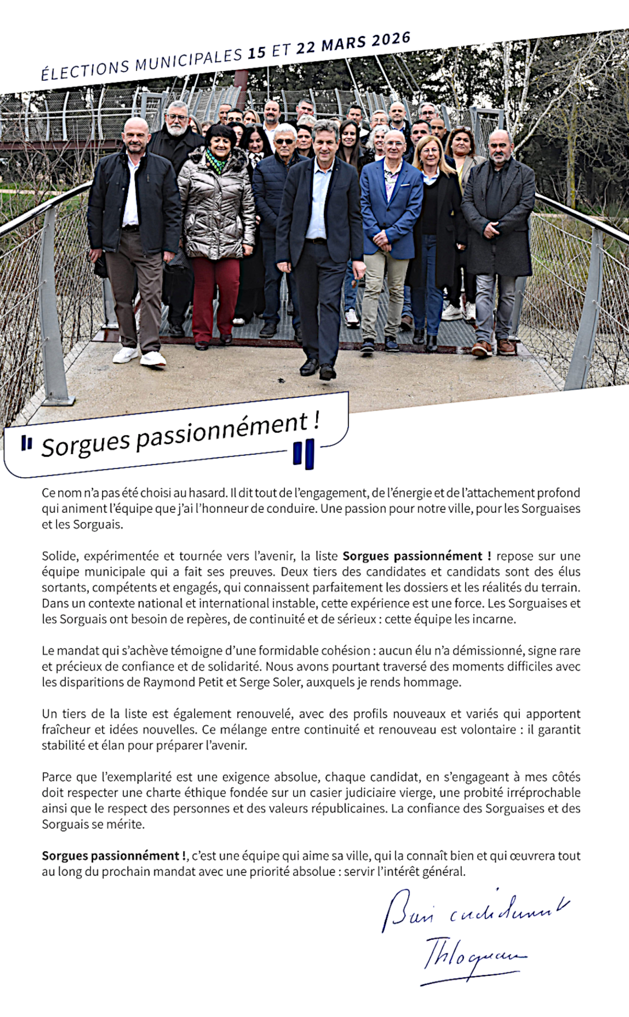 Thierry Lagneau Sorgues Notre liste