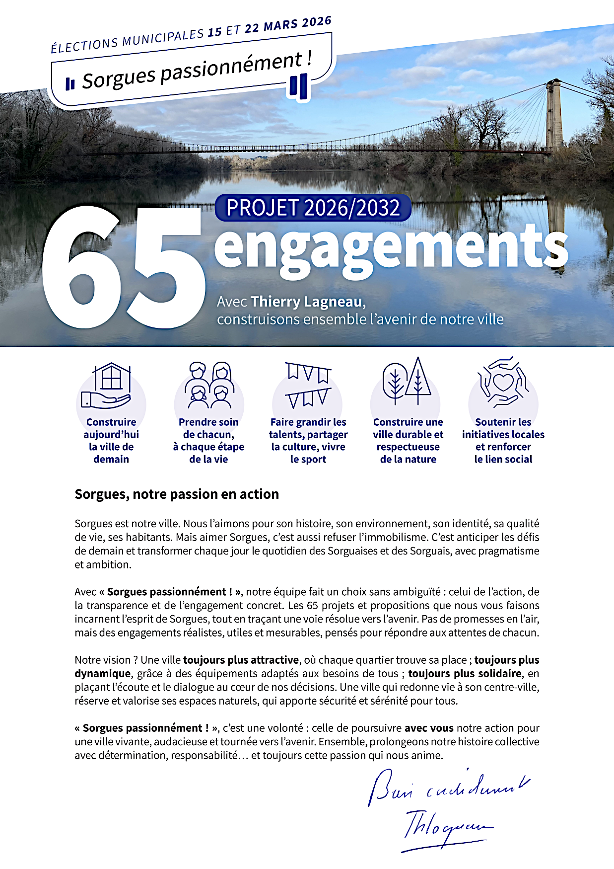 Thierry Lagneau Sorgues Notre programme